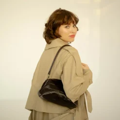 Hug Bag Torebka L, Brazowy Wzor Krokodyla